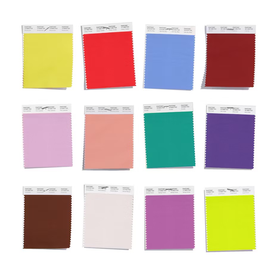 Swatches from the PANTONE® Fashion Color Trend Report for Spring 2018 via PANTONE®