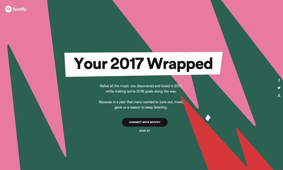 An example of “brutalism-light” via Spotify